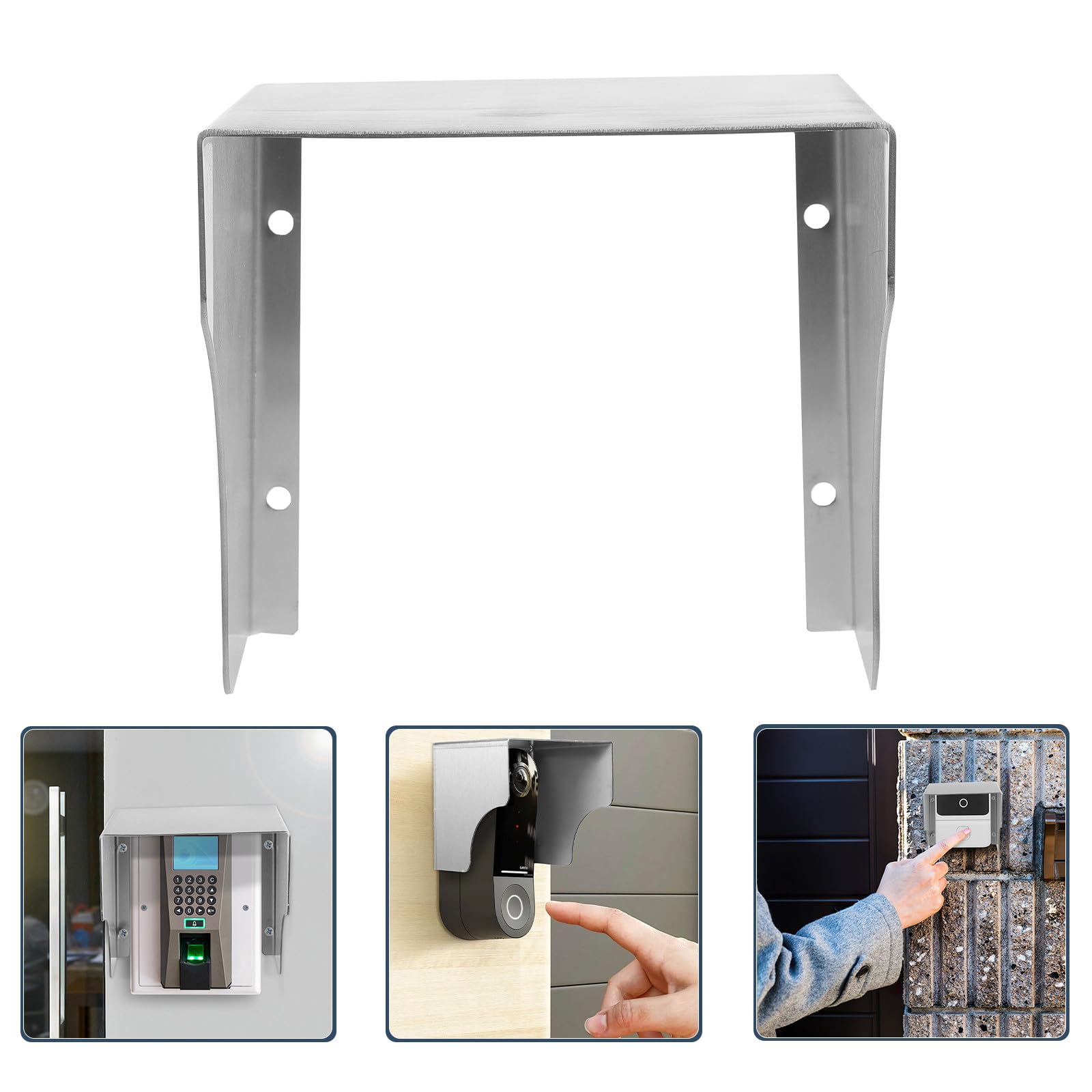 OSALADI 2 Piezas Cubierta Protectora para Enchufe Exterior de Acero Inoxidable Resistente al Agua y Salpicaduras Instalación Fácil para Timbres y Dispositivos Electrónicos