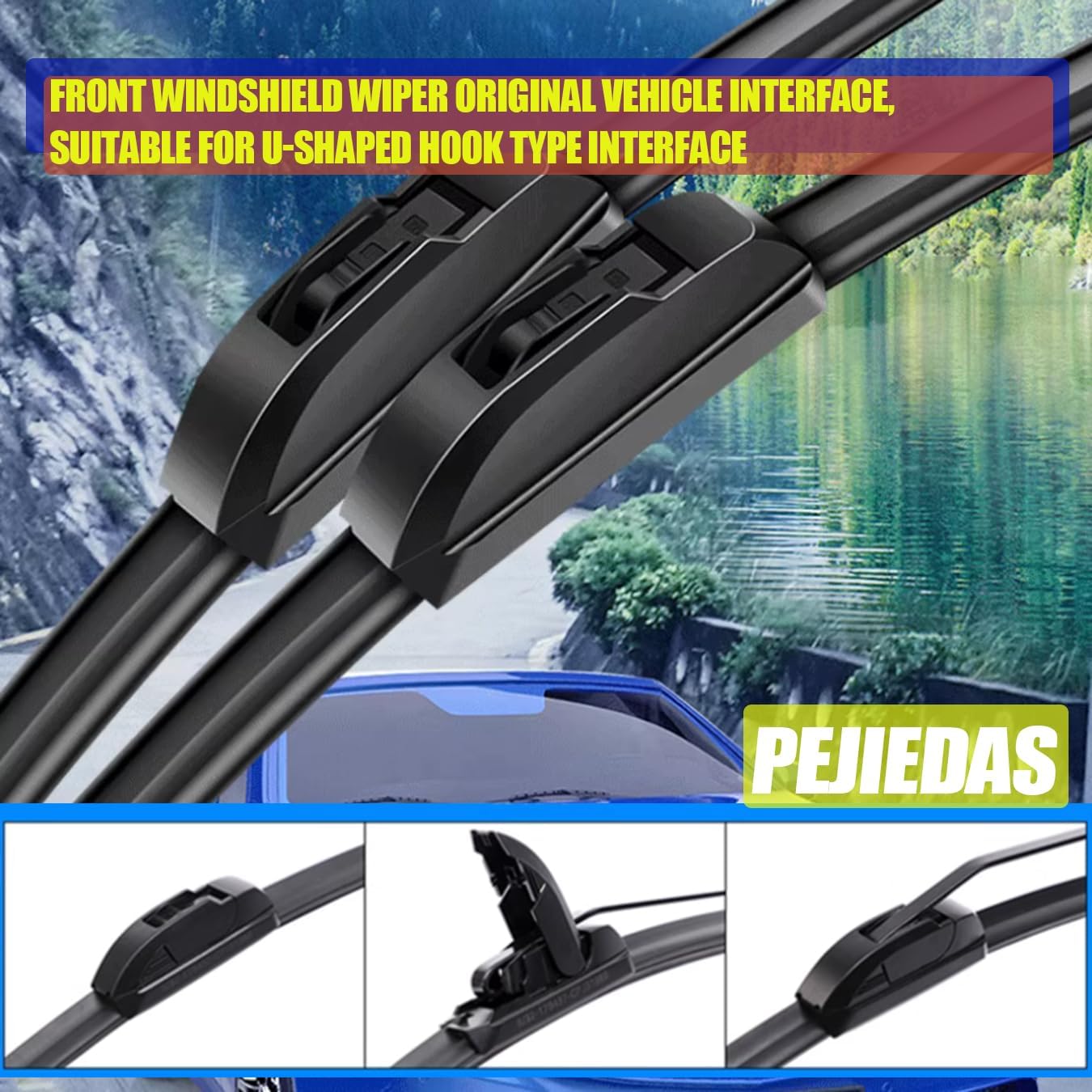 3 Replacement Wiper Blades For GMC Yukon Yukon XL 2015-2020 22" + 22" + 12" Front and Rear Wiper Blades (Pack of 3)