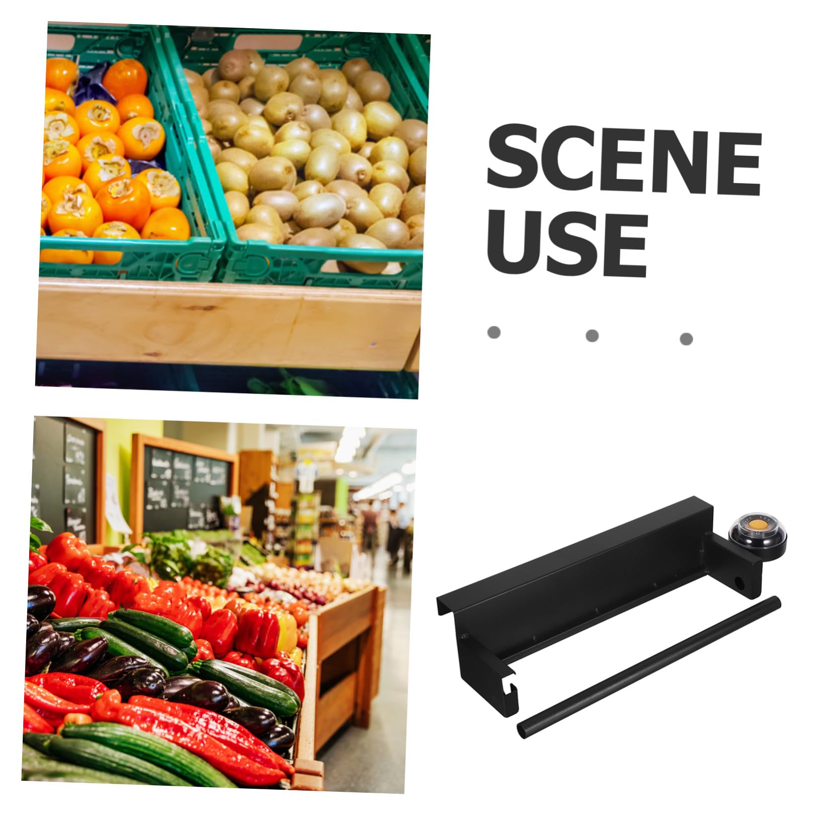 ifundom Organizador Metálico Negro para Bolsas de Supermercado Diseño Atractivo y Soporte Integrado para Manos Húmedas, Adecuado para Tiendas y Comercios