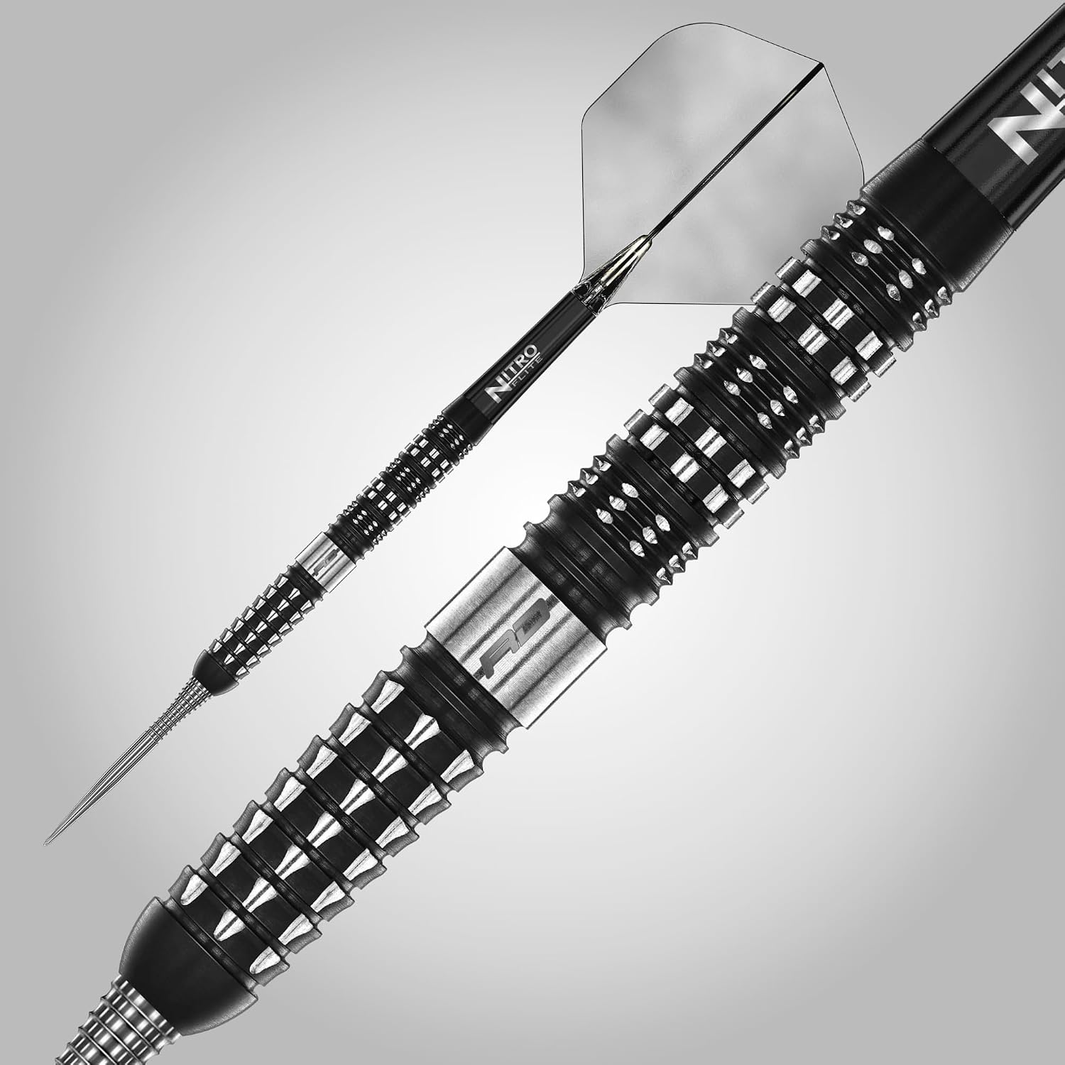 RED DRAGON Darts - Recon Series - 90% Professional Tungsten Darts Set - Nitro Flite Integrated Flight/Shaft, Dart Flights & Stems | Steel Points 21g, 22g, 23g, 24g & 25g | Soft Tip 18g
