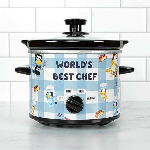 Uncanny Brands Olla de cocción lenta Bluey de 2 cuartos - Pequeño aparato de cocina