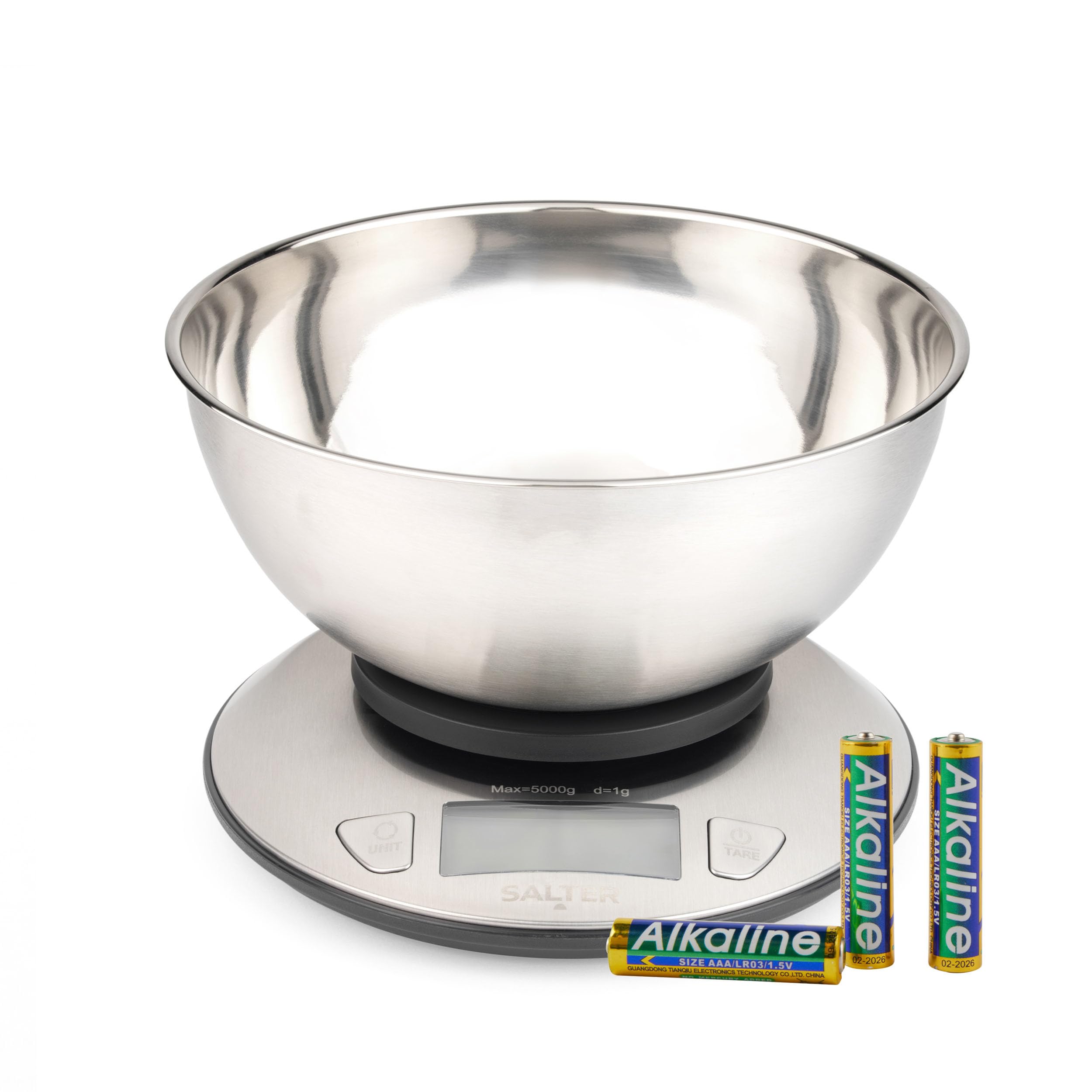 Salter Keukenweegschaal Met Kantelfunctie, Roterend, Analoge Meetschijf Aqua Weigh Voor Vloeistoffen Grote Kom Met Tuit Inclusief Rubberen Handgrepen Tot 4 Kg4 L