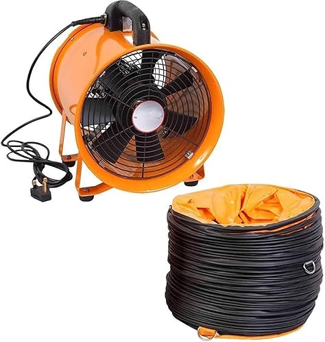 ALIKKA Extractor industrial de 8101216 pulgadas, ventilador de ventilación de taller de escape comercial, extractor de humo de polvo portátil con