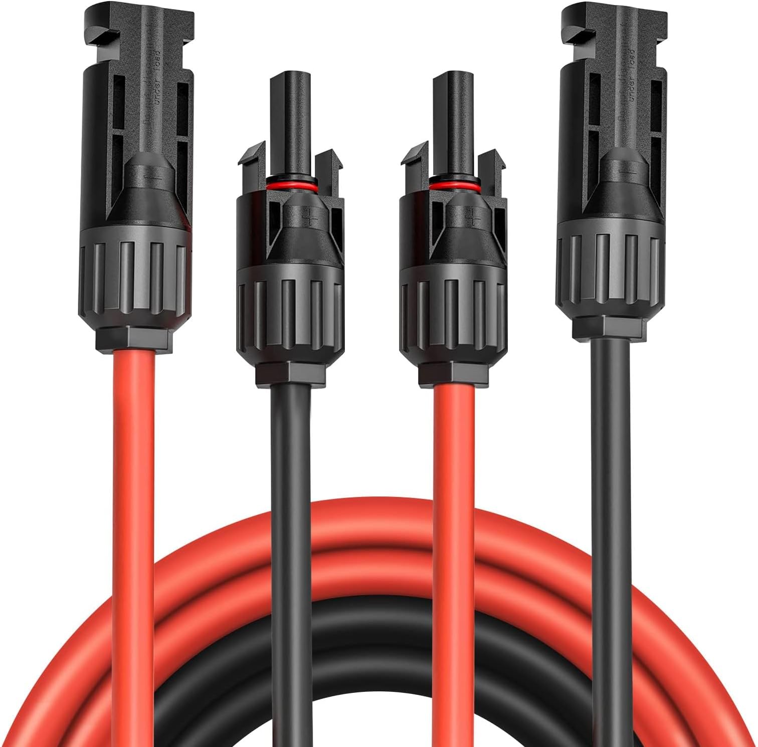 XTVTX Solar Panel Cable, 15 m, Solar Cable 4mm², Solar Extension Cable, Photovoltaic Solar Cable, with Connectors, for Solar Panels and Energy Systems (12 AWG 15 m)