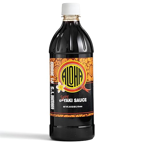 Aloha Shoyu - Salsa picante Da Yaki - Calor dulce para adobo o glaseado - Hecho en Hawái - Botella de 30 onzas