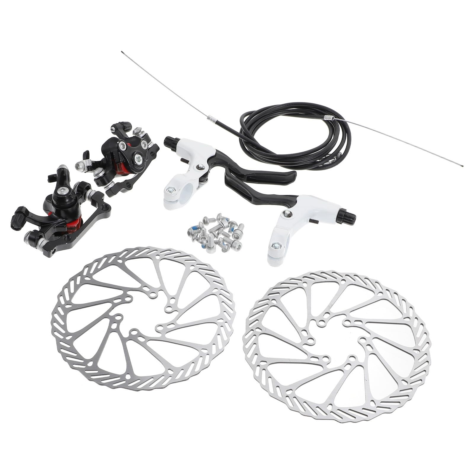 Abaodam Juego de Frenos Hidráulicos Material Metal y Plástico Diseño Hueco y Soporte Multi-Radial para Bicicleta Adecuado para Ciclismo en Exteriores