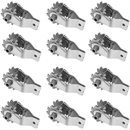 12 PCS Fence Tensioner Strainer,Electric Fence Wire Strainer Heavy Duty in-Line Strainer with Compression Clip with Compression Clip Wire Ratchet Tensioner for Farm Fencing