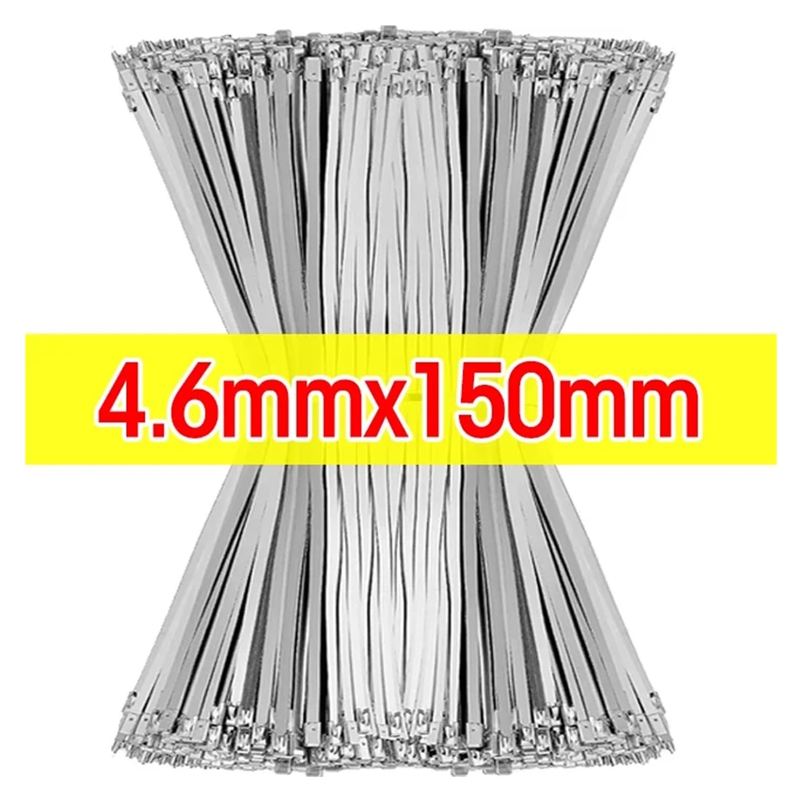 LYVQZPWLRcâble en acier inoxydable, Lot de 20/300 serre-câbles en acier inoxydable, anneaux de fixation auto-obturants réutilisables, fermetures éclair métalliques, organisateur multi-usages for la ma