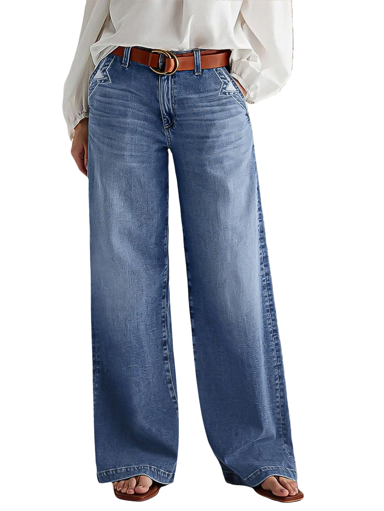 Flamingals Wide Leg Jeans for Women