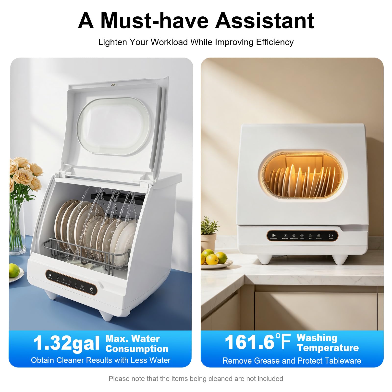800 W, lavastoviglie da tavolo, 5 programmi e 2 modalità di risciacquo, mini lavastoviglie con supporto per lavastoviglie, piccola lavastoviglie, per ufficio, campeggio, camper