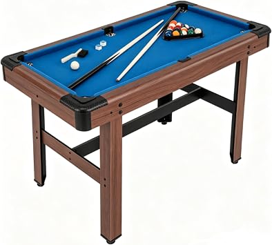 Compact Pool Table, 48 Wooden Billiard Set