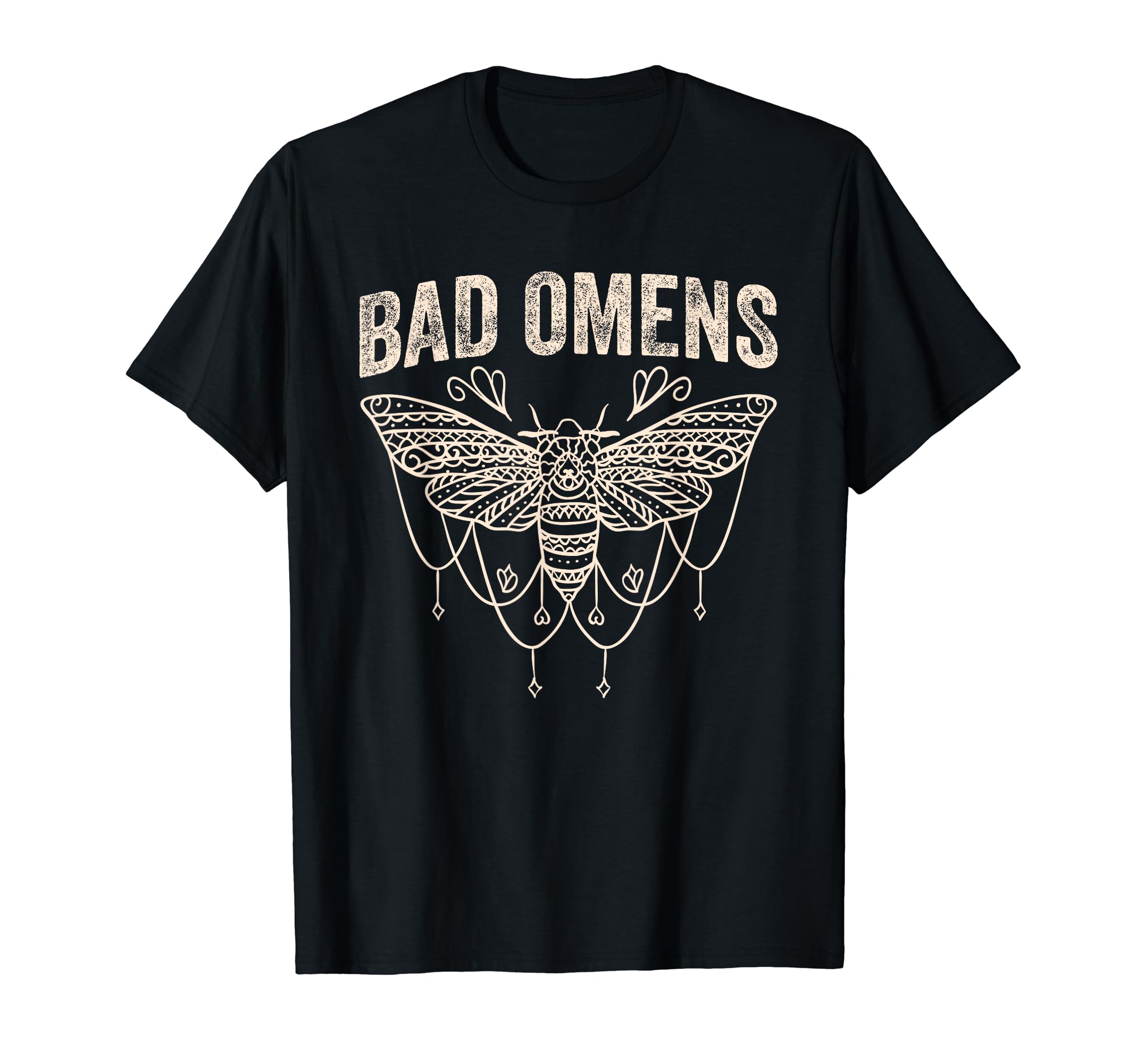 Amazon | Bad Omen Moth Bad Omens Tシャツ | Tシャツ・カットソー 通販