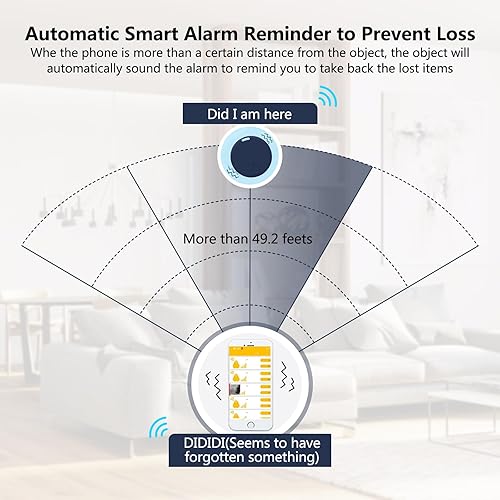 Vista 43 de Mini rastreador GPS, localizador de artículos clave, aplicación sin tarifa mensual para iOS/Android 2023 más reciente, rastreador de artículos