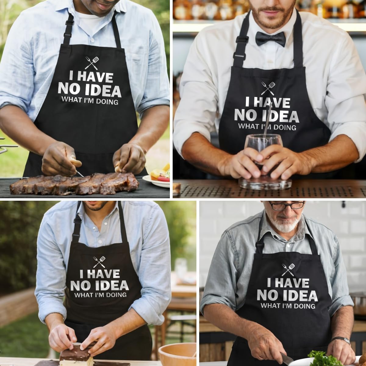 SANDJEST Funny Apron for Dad - Birthday Father’s Day Cooking Grilling Gifts for Mens - Image 7