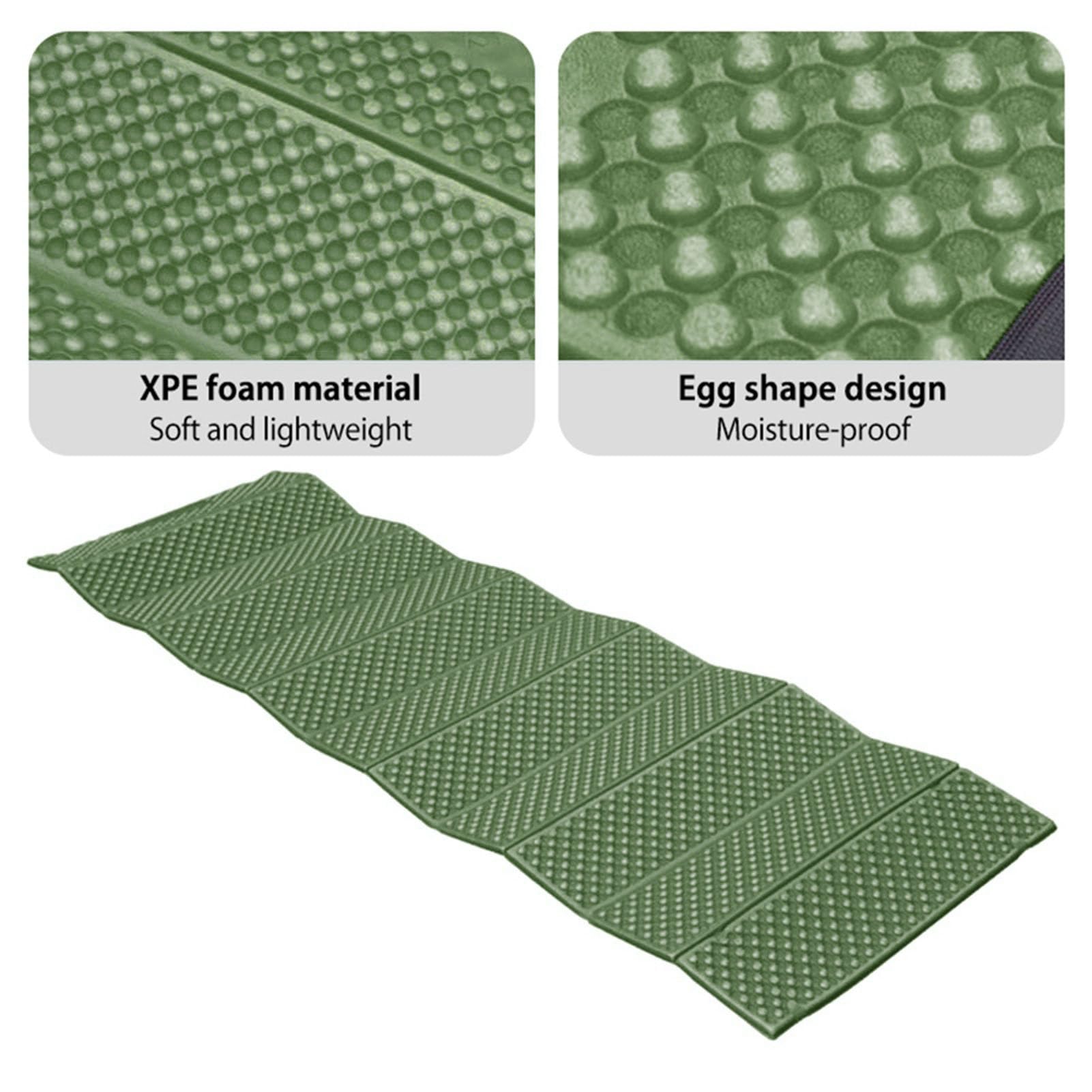 Coussin de Camping en Mousse, Matelas Pliant Léger et Résistant à l'humidité, Coussin de Couchage en Mousse à Cellules Fermées, Coussin de Couchage Pliant avec Coussin de