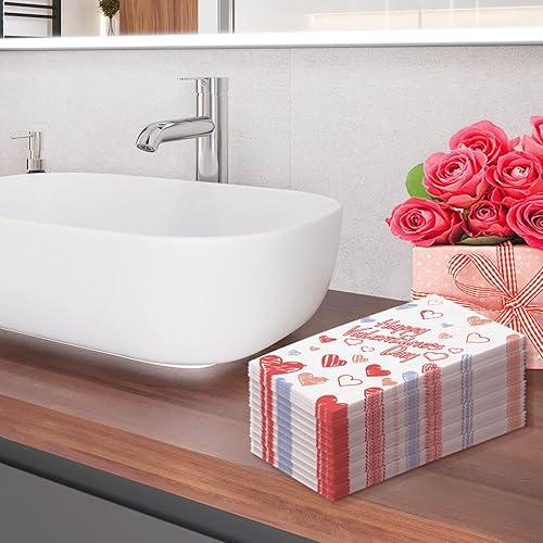 Miniatura 7 de emzrivo 100 servilletas de San Valentín, servilletas de San Valentín, servilletas de papel de San Valentín, servilletas de papel desechables para