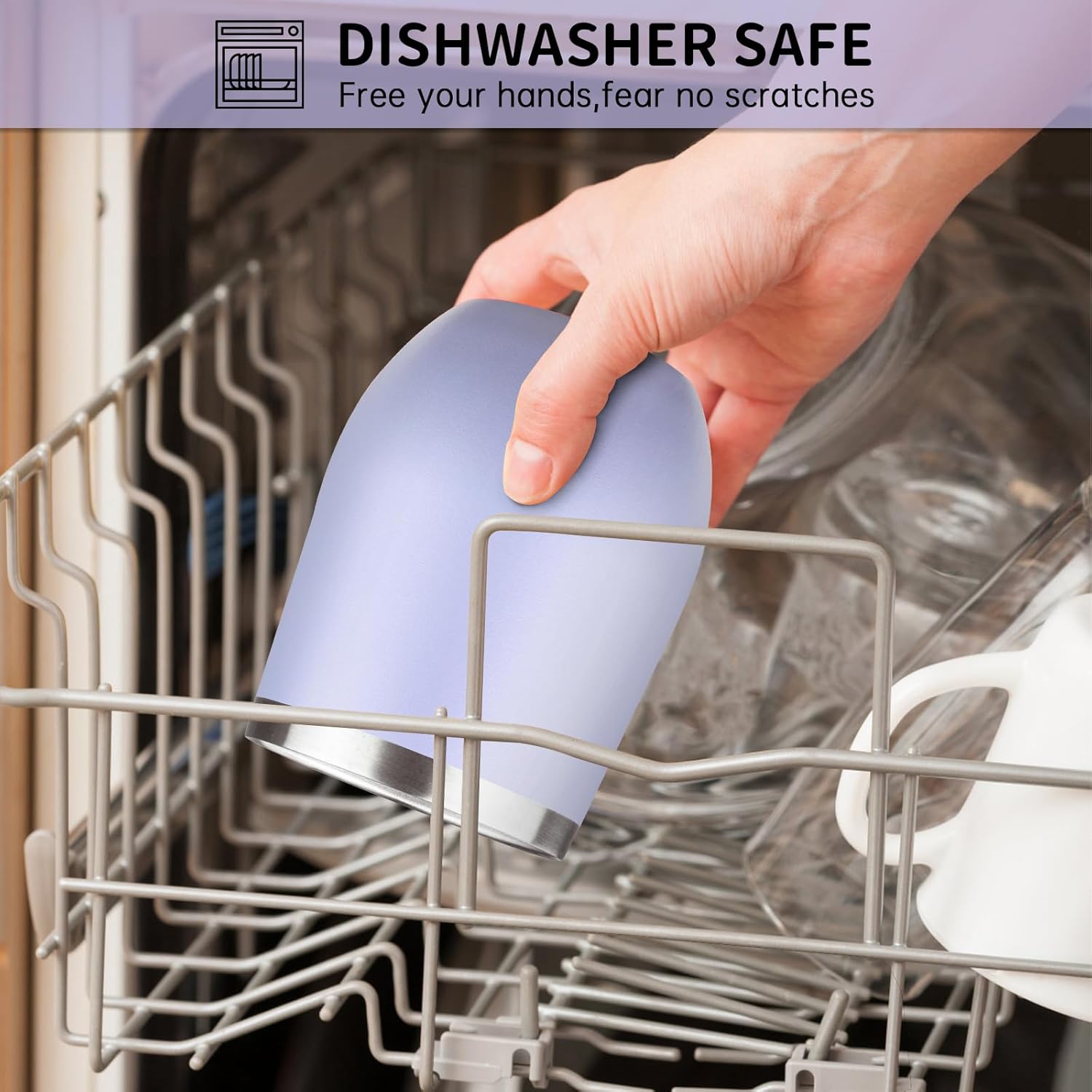 12oz/4 Pack Stainless Steel Wine Tumbler with Lids, Double WallVacuum Stainless Steel Travel Tumbler,Insulated Wine GlassesTravel Tumbler for Cold & Hot Drinks,Cup for Champaign Coffee(Cool color) - Image 6