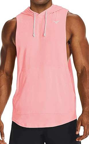Camisetas sin mangas con capucha para hombre, para entrenamiento en gimnasio, camisetas cortas musculares