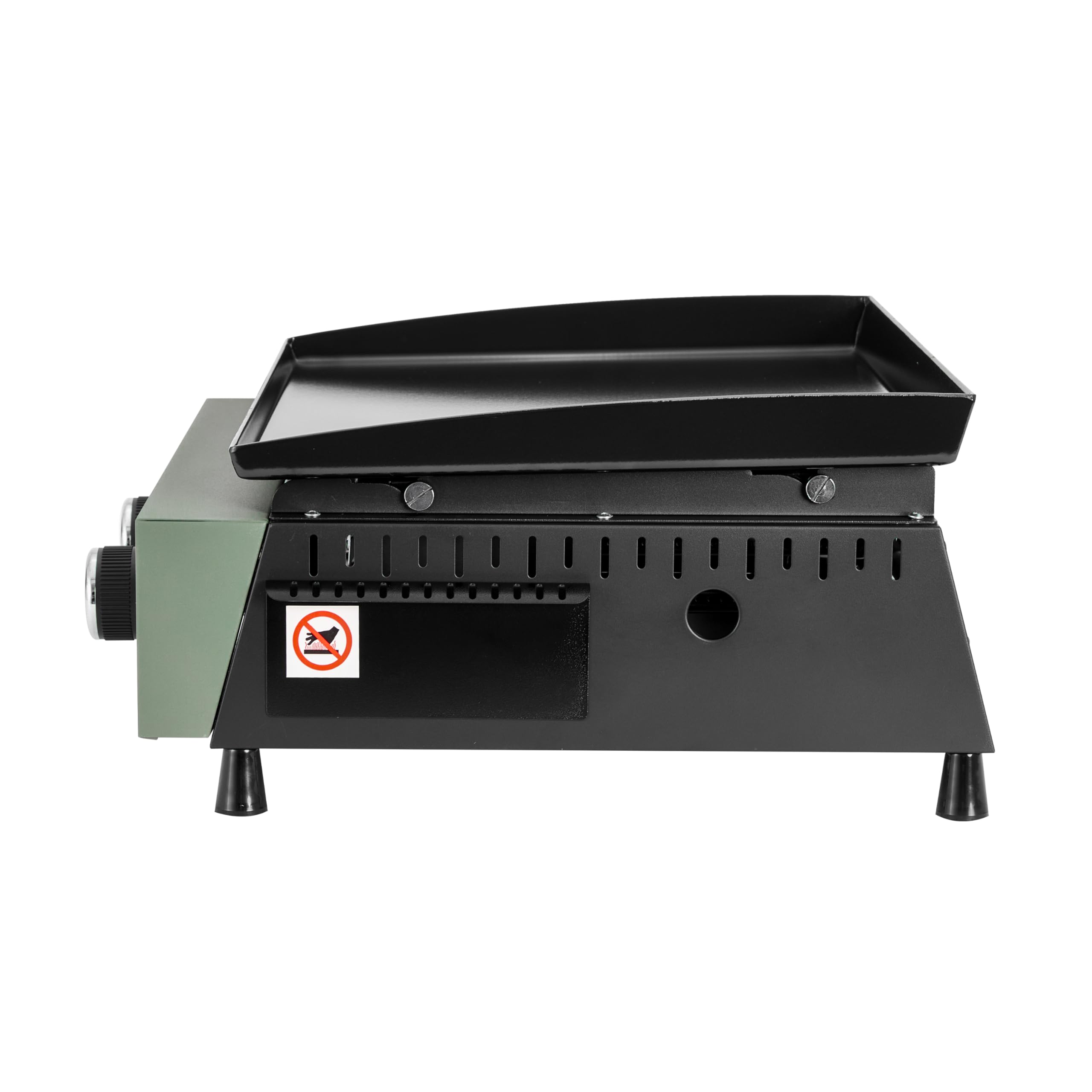 MasterCook - Piastra A Gas Professionale Da Esterno In Acciaio Inox Con 2, 3, 4 Fornelli Regolabili, Piastra A Gas Per Grigliare All’aperto In Campeggio O Giardino (Verde, 2 bruciatori)