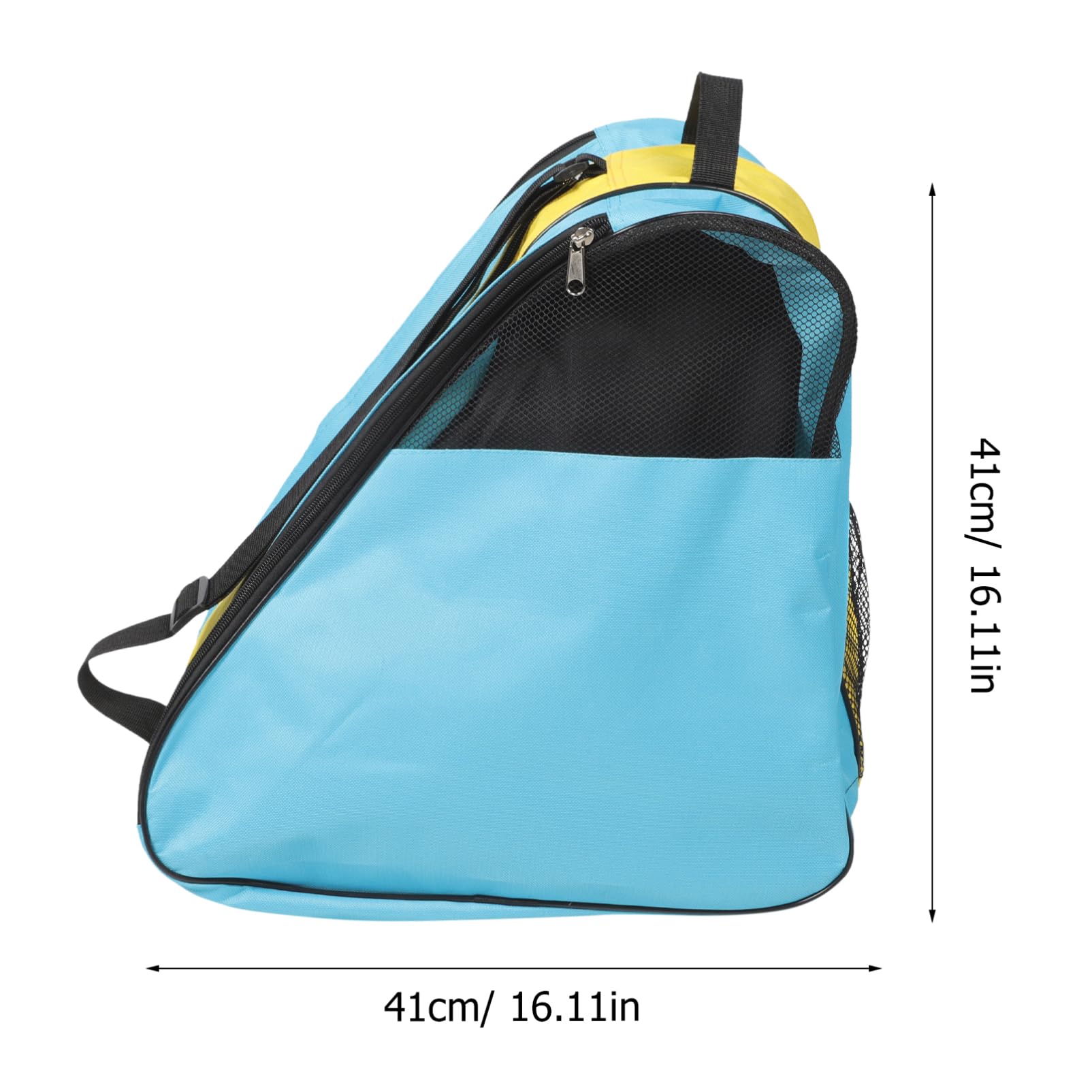 GOOHOCHY Roller Skating Bag Wear Resistant Dual Mesh Pouch for Roller Skates Ice Skates Storage Backpack with Zipper Closure Durable Skates Holder