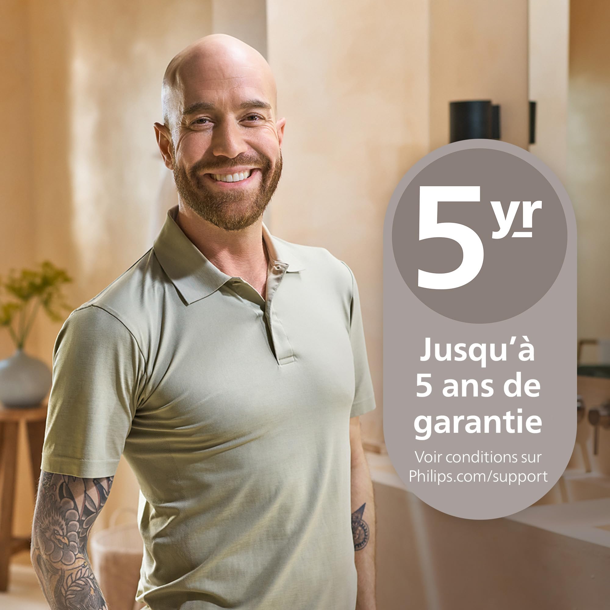 Philips Head Shaver Pro 9000 Series - Rasoir pour la tête d'hommes et femmes, tête flexible 360°, lames ComfortCut, rasage efficace tout en douceur pour la peau, idéal en cadeau, modèle HS9980/15