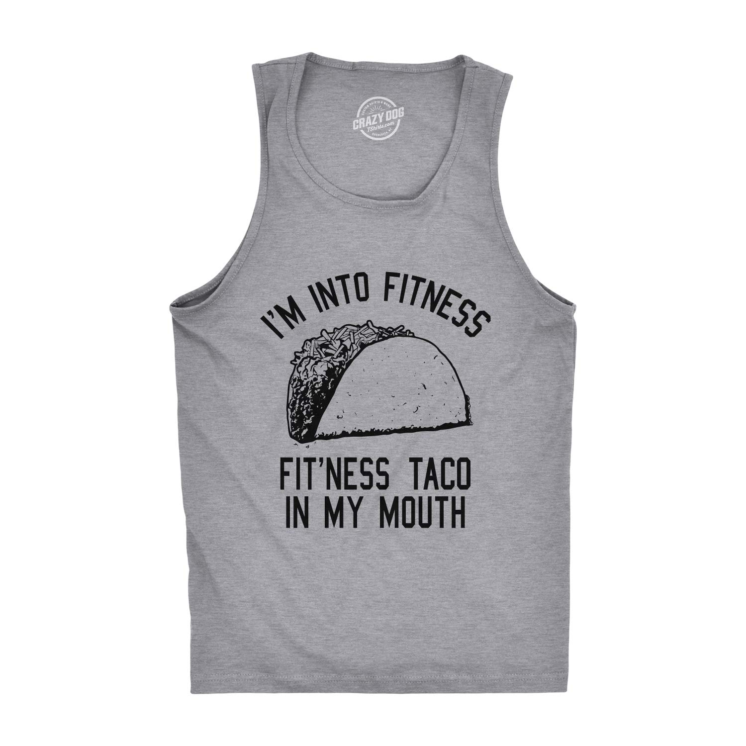 Mens Fitness Taco in My Mouth Tanktop Funny Shirt