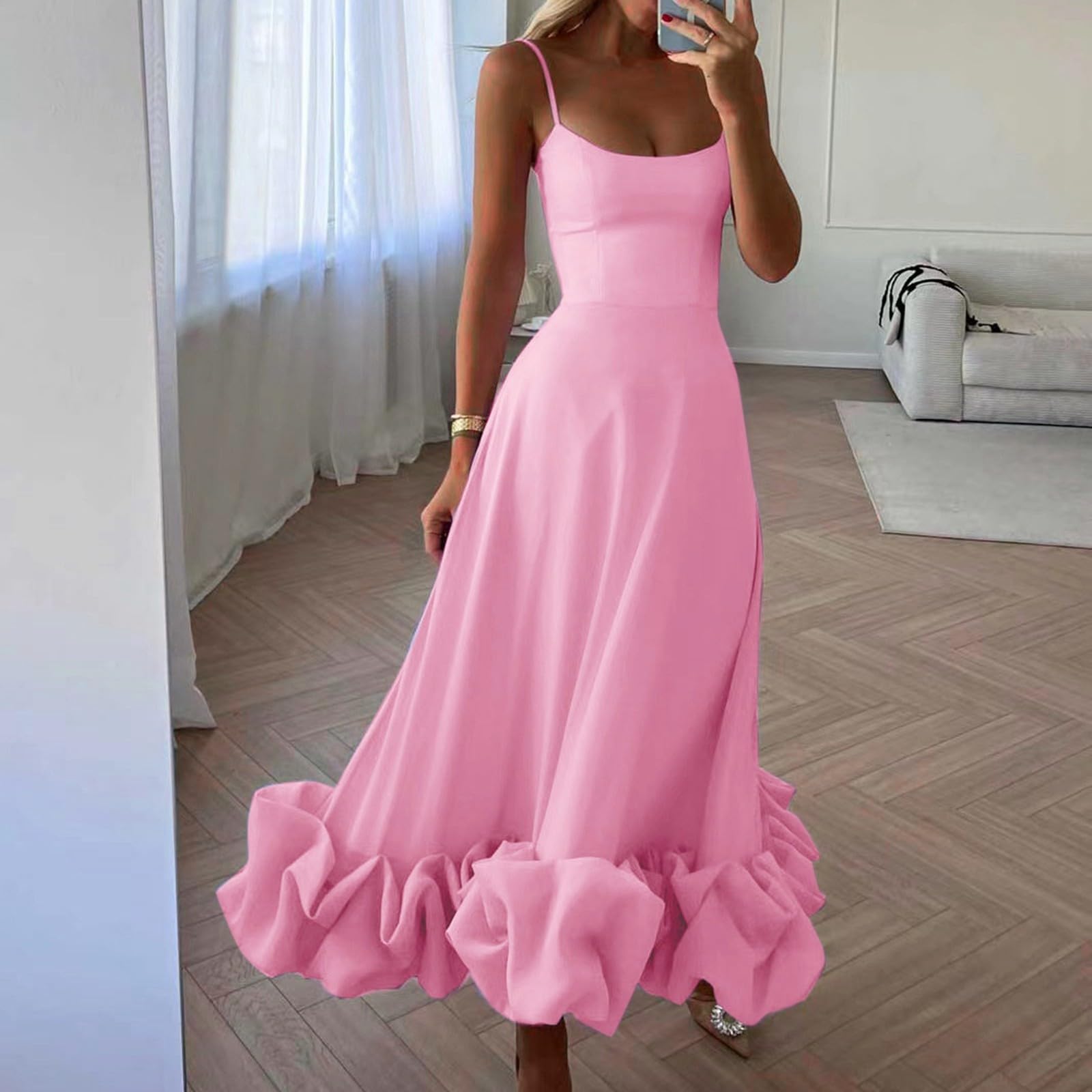Robe Demoiselle d'honneur Femme Grande Taille Été D'été De Soiree Chic Et Elegant Robes Femmes D Women's Dress Boheme Longue Plage À Bretelles Ete Courte Ceremonie Fluide Summer Tunique Blanche