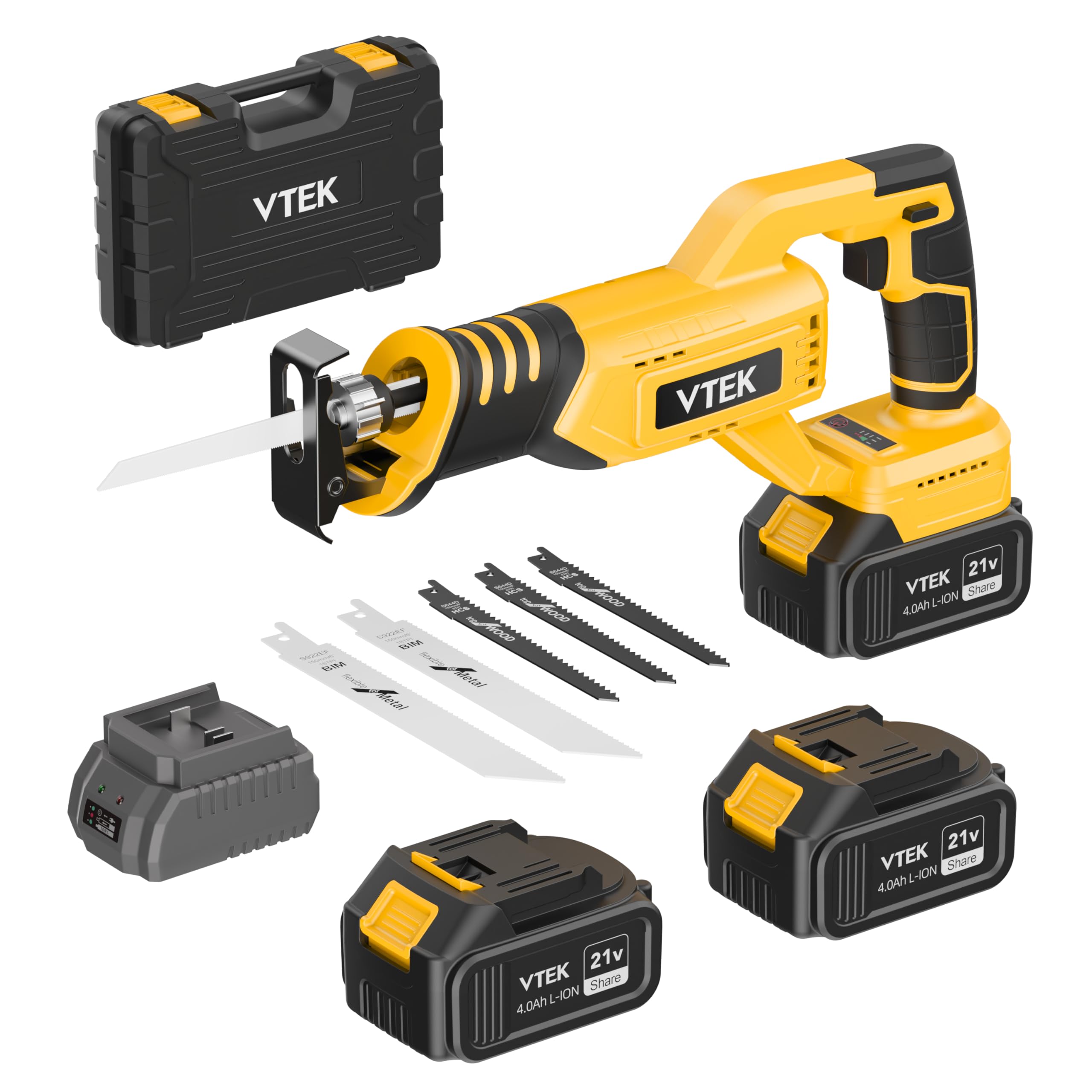 VTEK Cordless Reciprocating Saw - 3 Speed Levels -1 VTEK Cordless Reciprocating Saw - 3 Speed Levels -1