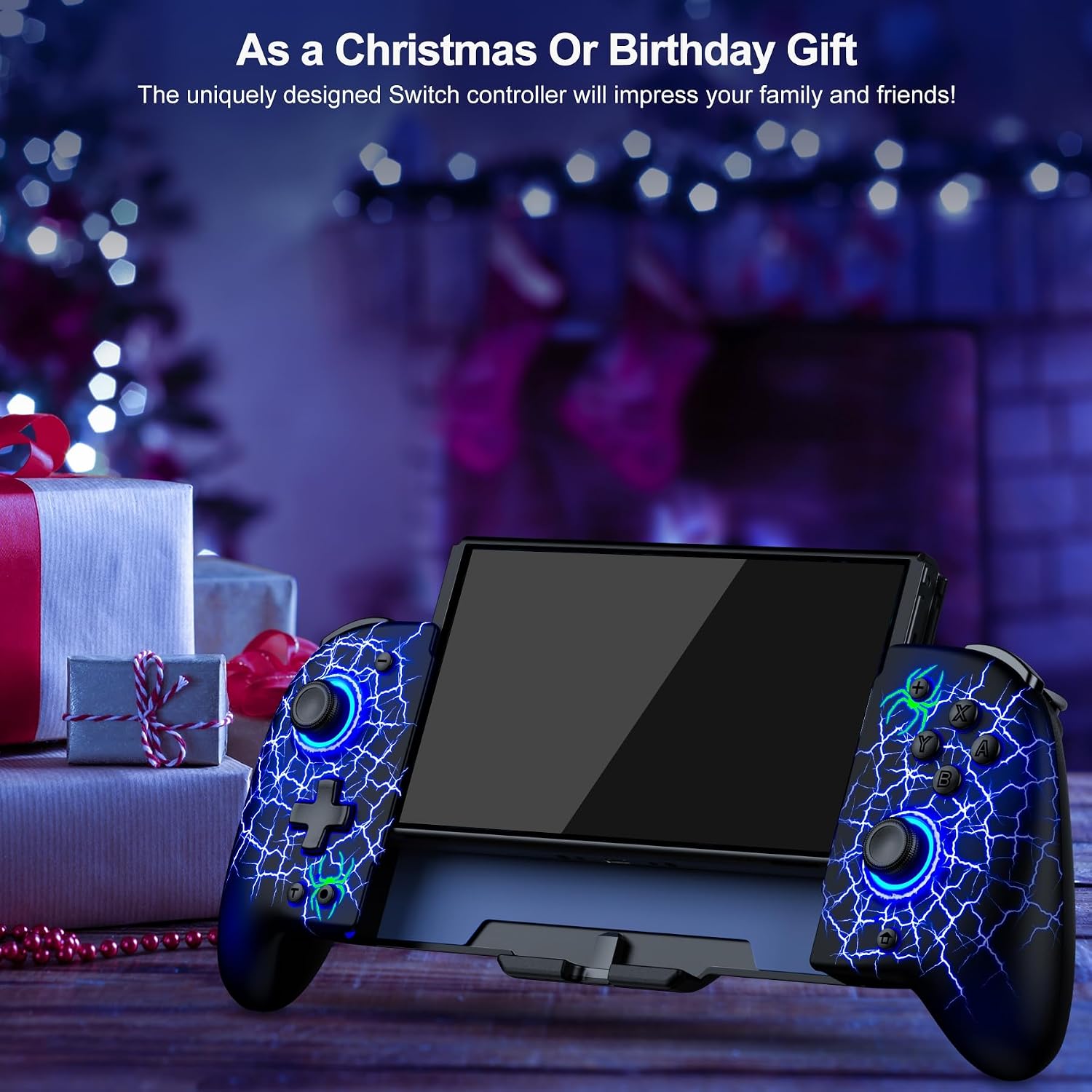 Controller for Nintendo Switch/OLED, Full-Size Grip One-Pie 【Harvest】