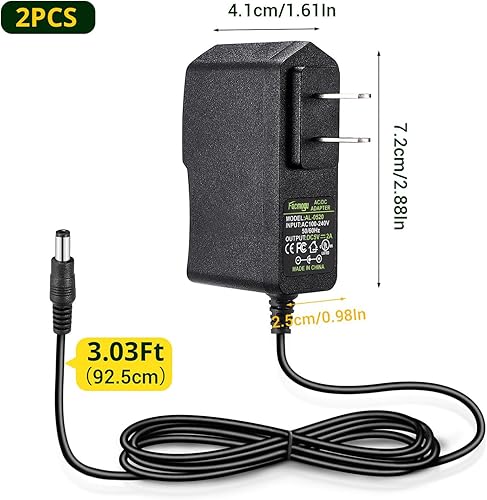 Miniatura 7 de Facmogu 5V 2A 10W Adaptador de fuente de alimentación DC (paquete de 6), enchufe de pared convertidor de corriente CA 100V-2420V a CC 5 voltios 2