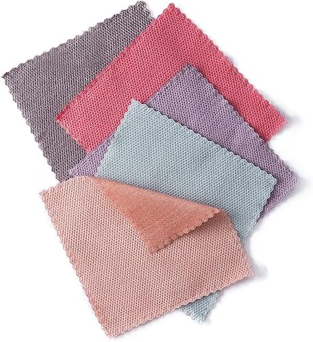 Paquete de 5 paños de cocina de microfibra, paños de cocina de primera calidad, platos para lavar, trapos de limpieza con lado y lado de polivinilo,