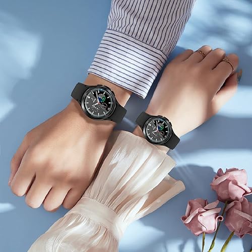 Miniatura 7 de Suoman Paquete de 2+2 para Samsung Galaxy Watch 4 Classic 46mm Protector de pantalla, combinación de privacidad y alta definición, antiarañazos