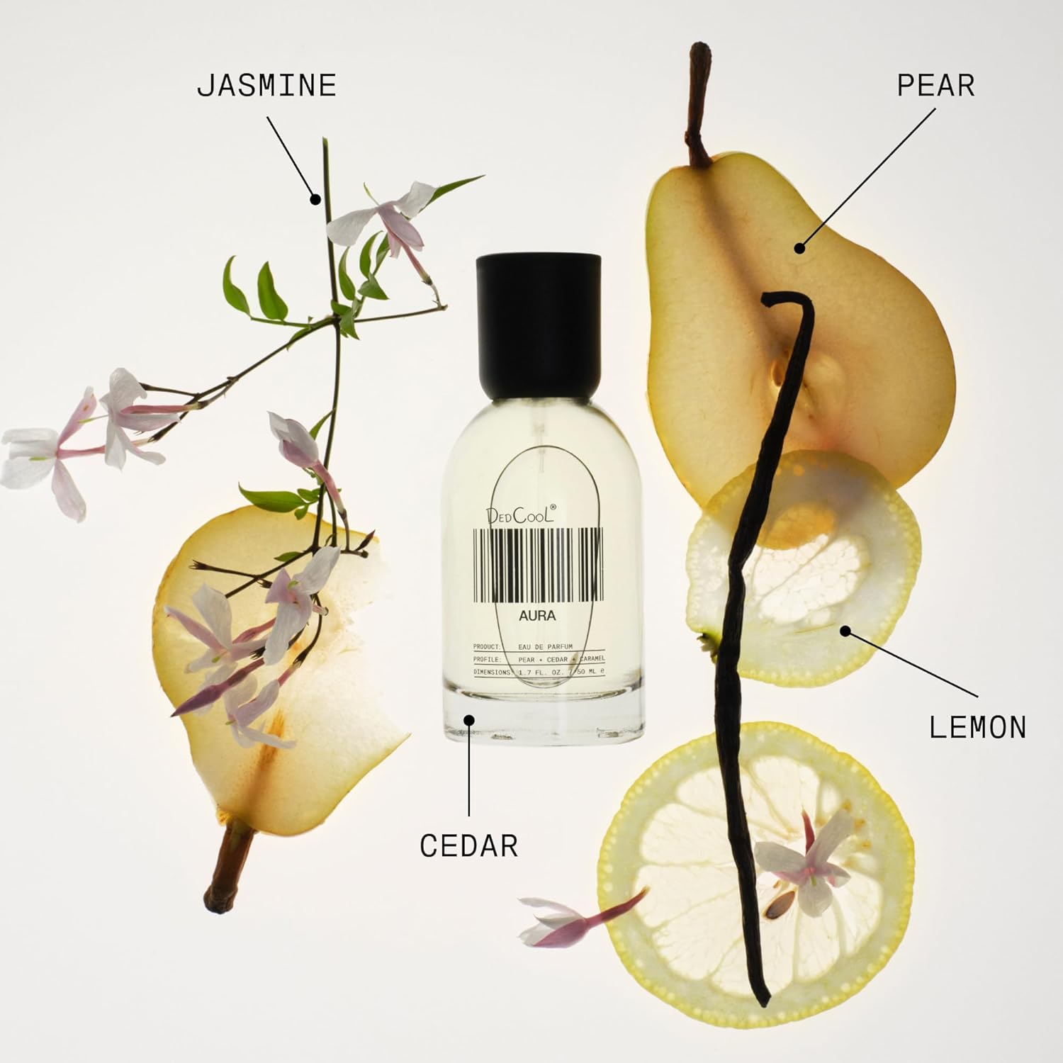 DedCool Eau de Parfum | Aura | Genderless Luxury Fragrance with Lemon, Pear & Cassis | Non-Toxic, Vegan | Long Lasting Perfume for Men & Women | Clean, Sophisticated Aroma | 1.7 fl oz - Image 2