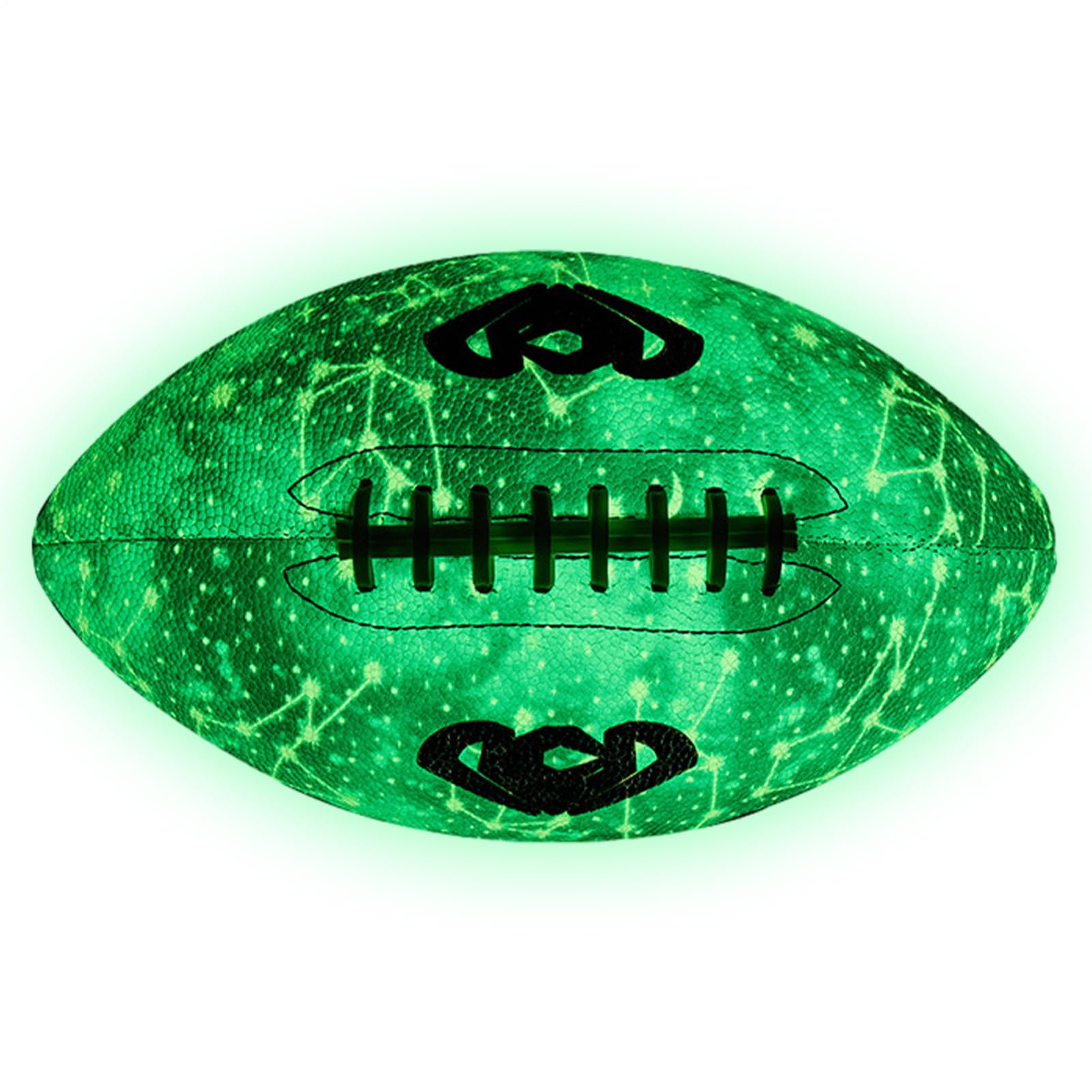 Generico Calcio illuminato, calcio luminoso - Palloni luminosi Super Grip | misura 6/9,Football americano, pallone sportivo in pelle PU impermeabile per piscina, spiaggia e cortile