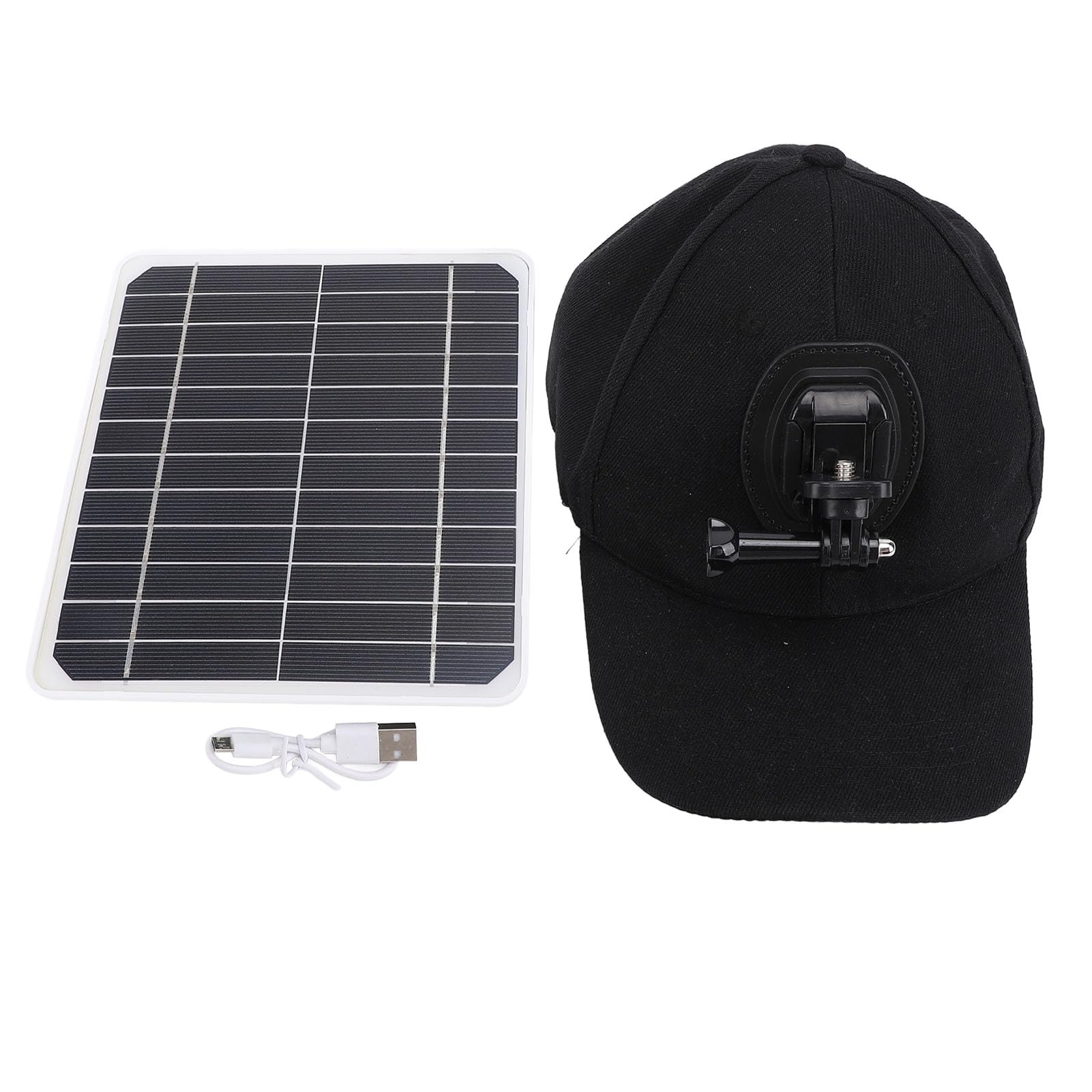 **Mtlavishness Panel Solar de 20W con Sombrero Puertos USB Duales PD Rápido**