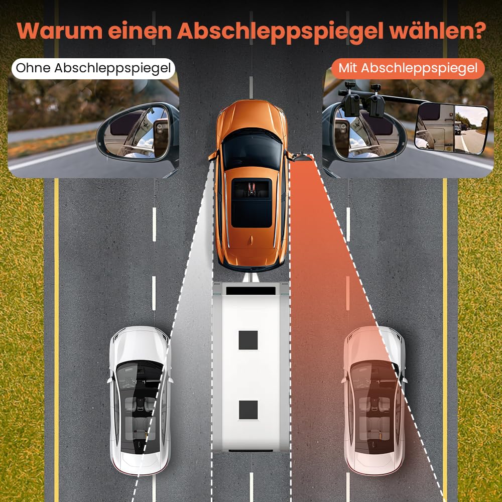 Auto Caravanspiegel Wohnwagenspiegel Anhänger Rückspiegel (Gebraucht