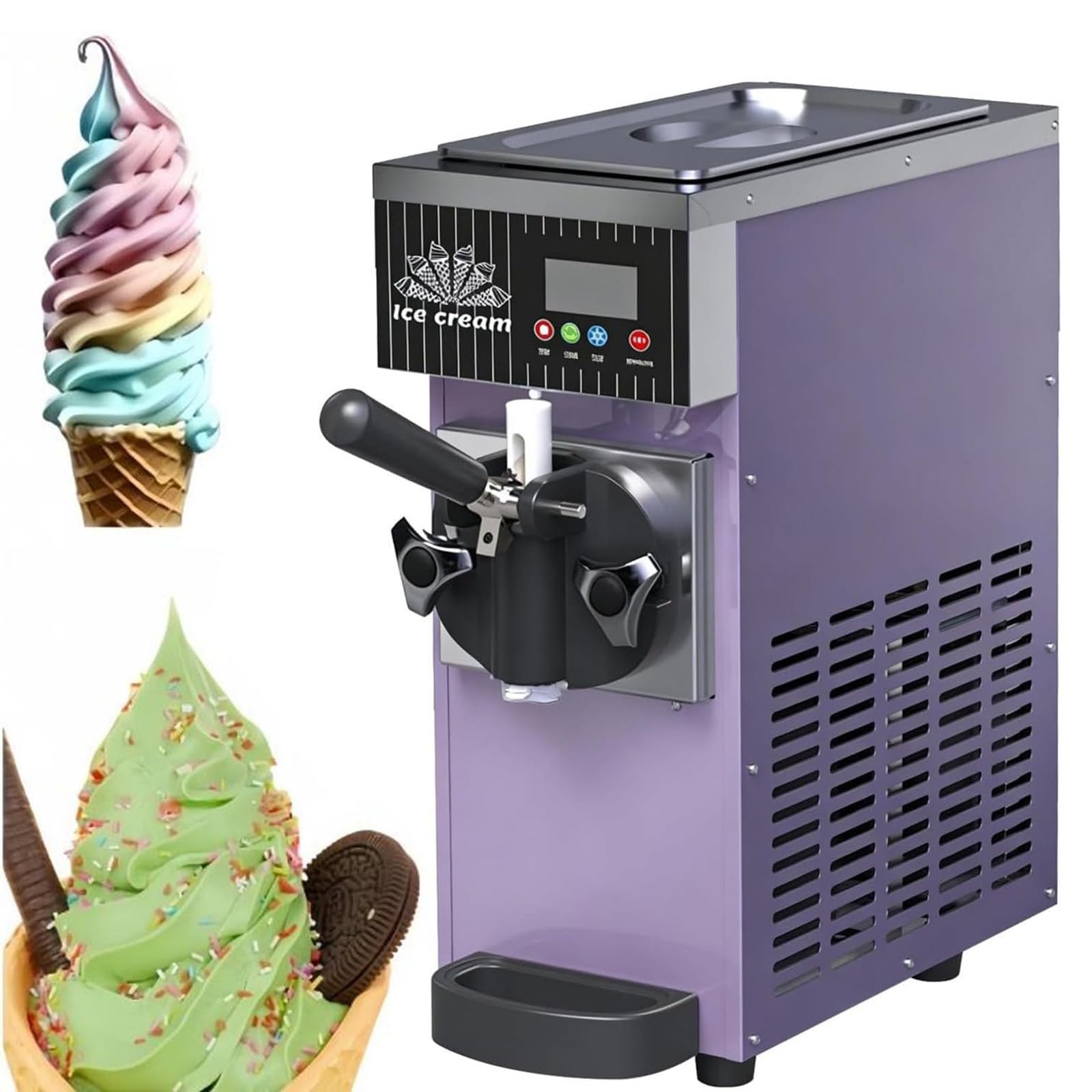Máquina Mon Sabor de Helado Soft con Motor de 450 W Purple