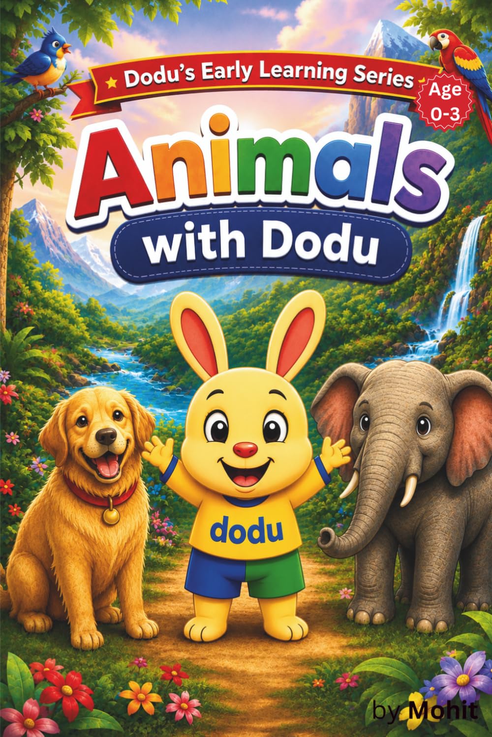 First Animals with Dodu: A Toddler Learning Book for Ages 0–3 | Early Animal Recognition, Vocabulary Building & Visual Learning for Babies and ... with Simple Words & Repetition-Based Learning