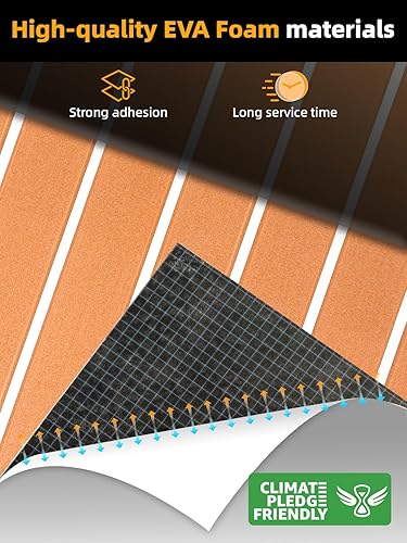 Vista 42 de FOCEAN Suelo de lancha de espuma EVA, cubierta de lancha, teca sintética, para suelo marino, para lancha motora, caravana, yate, kayak, tabla