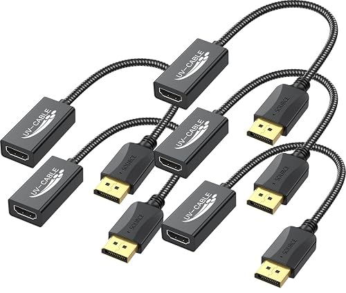 DisplayPort to HDMI Adapter 4K, 5-Pack