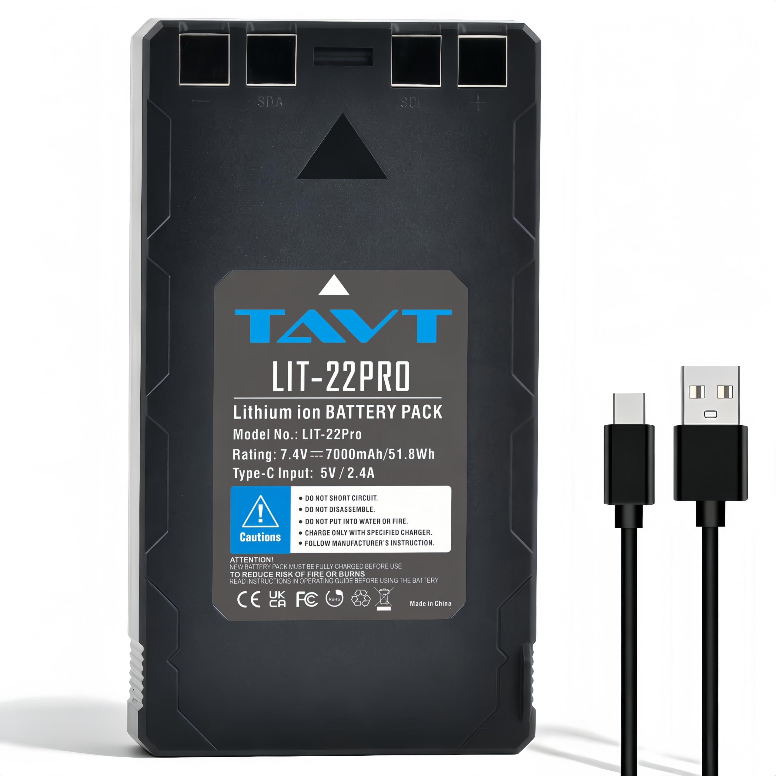 Batterie LIT-22 LIT-22Pro 7000 mAh compatible avec caméra Spypoint Cellular Trail Flex-M/G-36/Plus/S