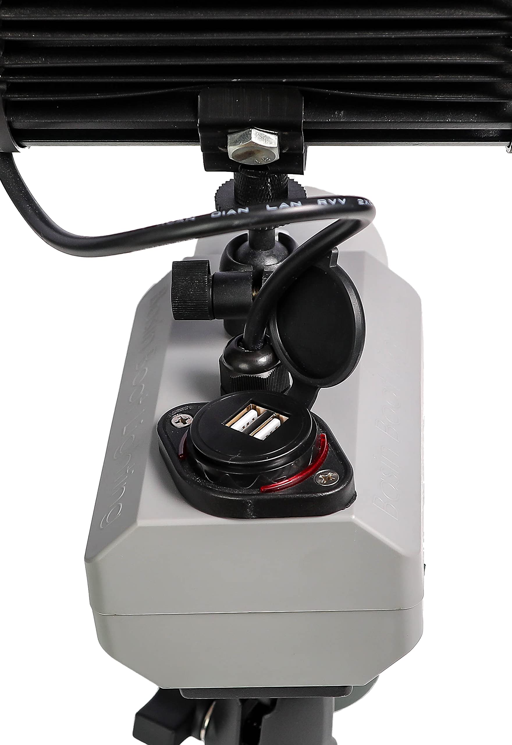 Basin Boat Lighting KAYAK (PaddleBird) + NAV 7”/13” pole LED 120W/12,000 Lumens SmartBird Safety Lighting System USCG 2nm Bow Nav 105db Horn USB Port Key Fob/remote NEW iOS/Android app (not included)