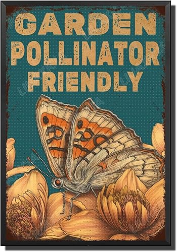 Vista 138 de LIUAXICIA Letreros de metal divertidos para jardín, letreros de metal con diseño de colibrí, para garaje, hogar, cafetería, bar, granja, pared