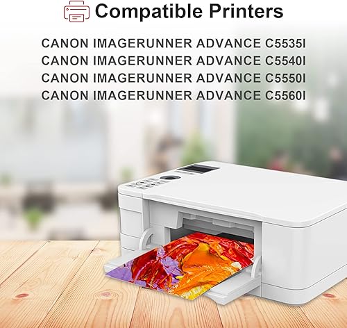 Miniatura 2 de GPR-55 Cartucho de tóner amarillo compatible para Canon GPR55 0484C003 para impresora ImageRunner Advance C5535i C5540i C5550i C5560i