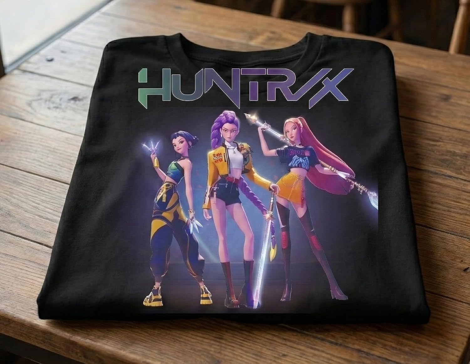 K-Pop Demon Hunters Huntrix Rumi Mira Group Pose T-Shirt image 3