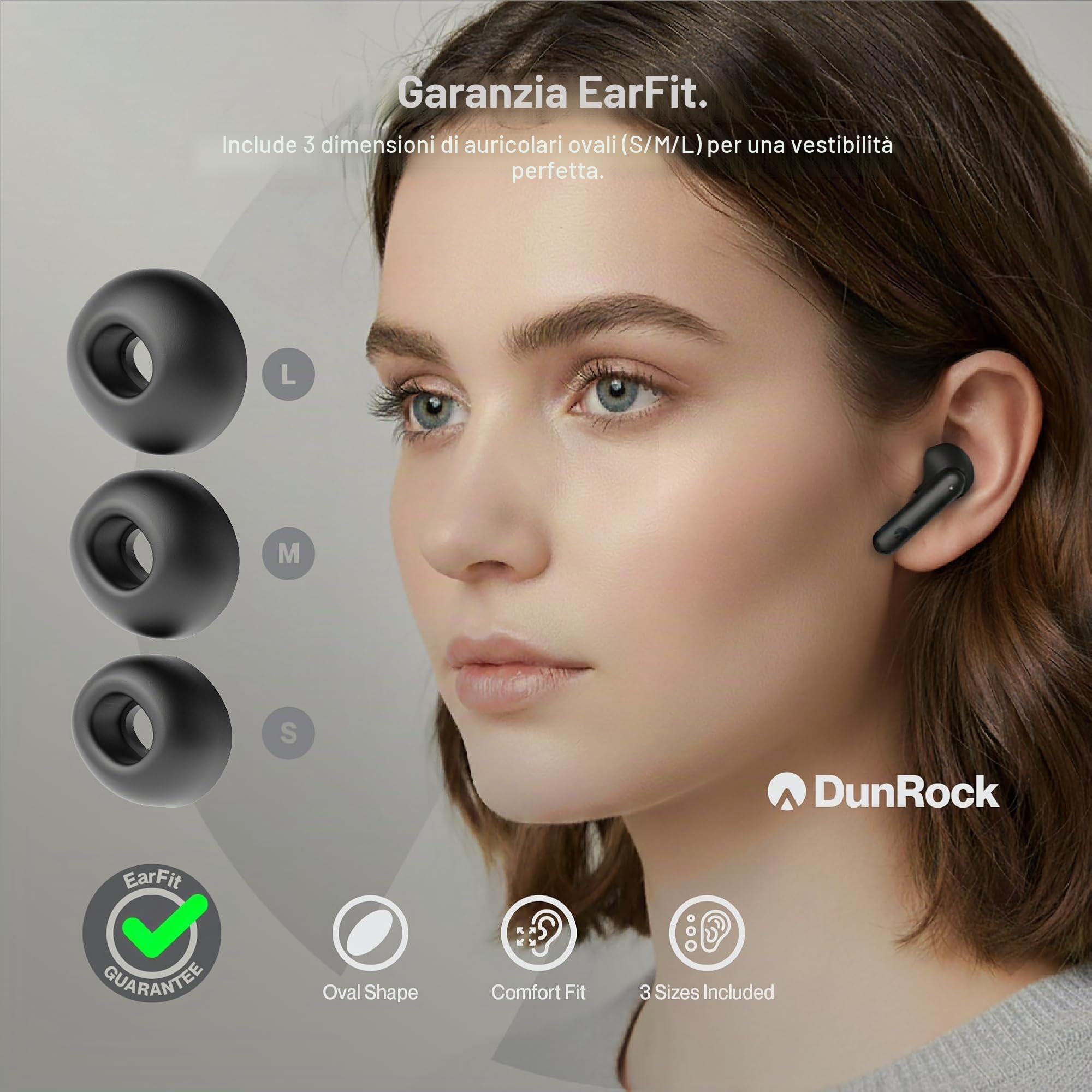 Bubble Pro Auricolari in-ear Bluetooth 5.4 – Auricolari Senza Fili con ANC, Multipoint, Controllo App, Batteria 35h, Microfono ENC, Touch, USB-C, True Wireless per lavoro, Sport & Gaming