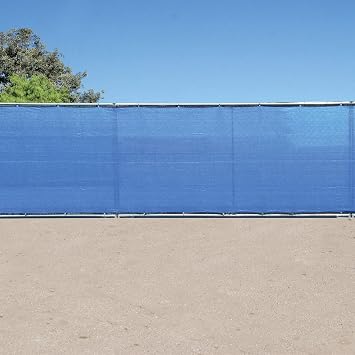 4'x50' 4ft Tall 3rd Gen Royal Blue Fence Screen Privacy Screen Windscreen Shade Cover Mesh Fabric (Aluminum Grommets) Home, Court, or Pool