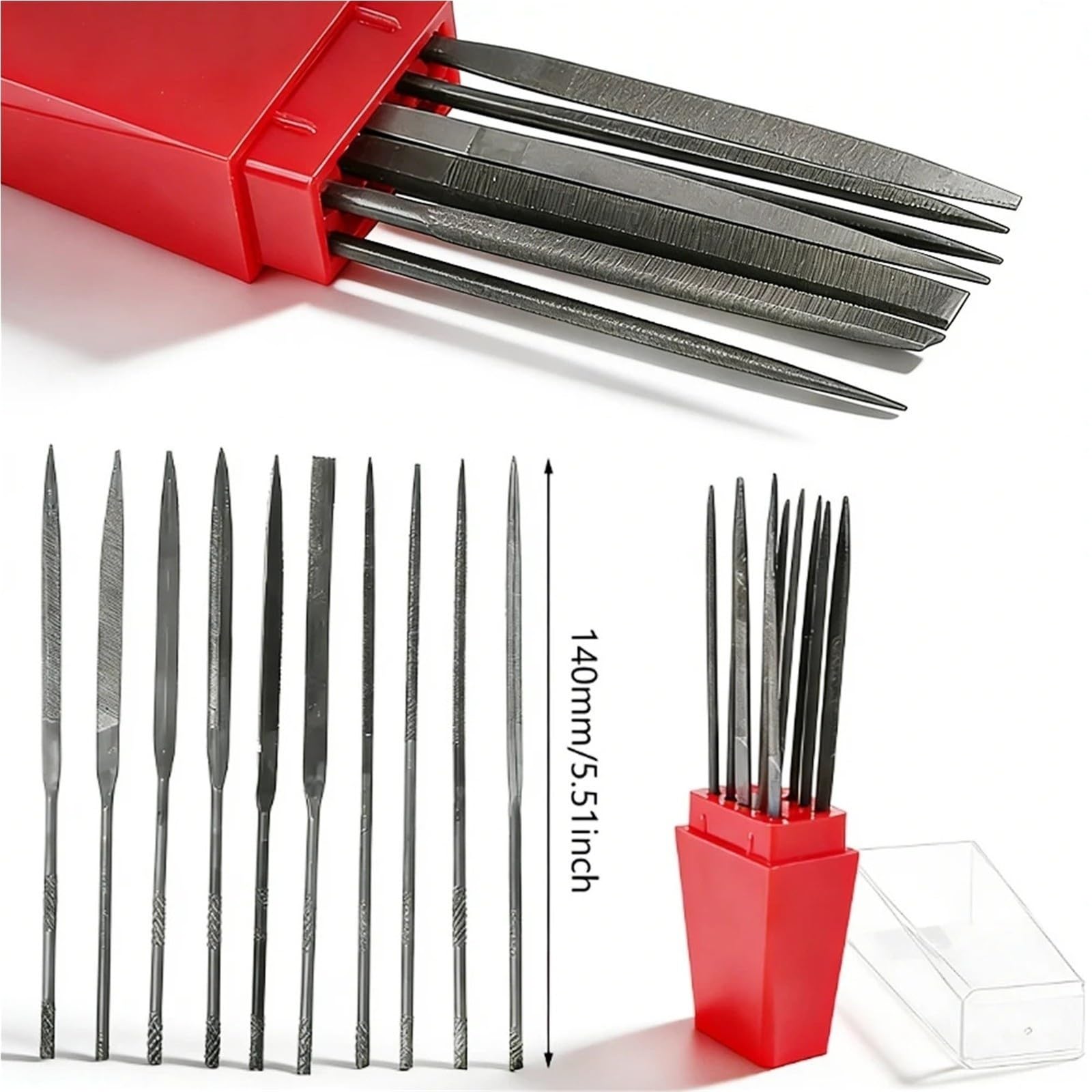Lime Metal Kit de limes à aiguilles précision 10 pièces, 140 mm
