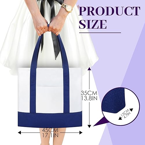 Miniatura 8 de Reginary Paquete de 10 bolsas de lona grandes a granel, reutilizables, de algodón natural, para bricolaje, multiusos