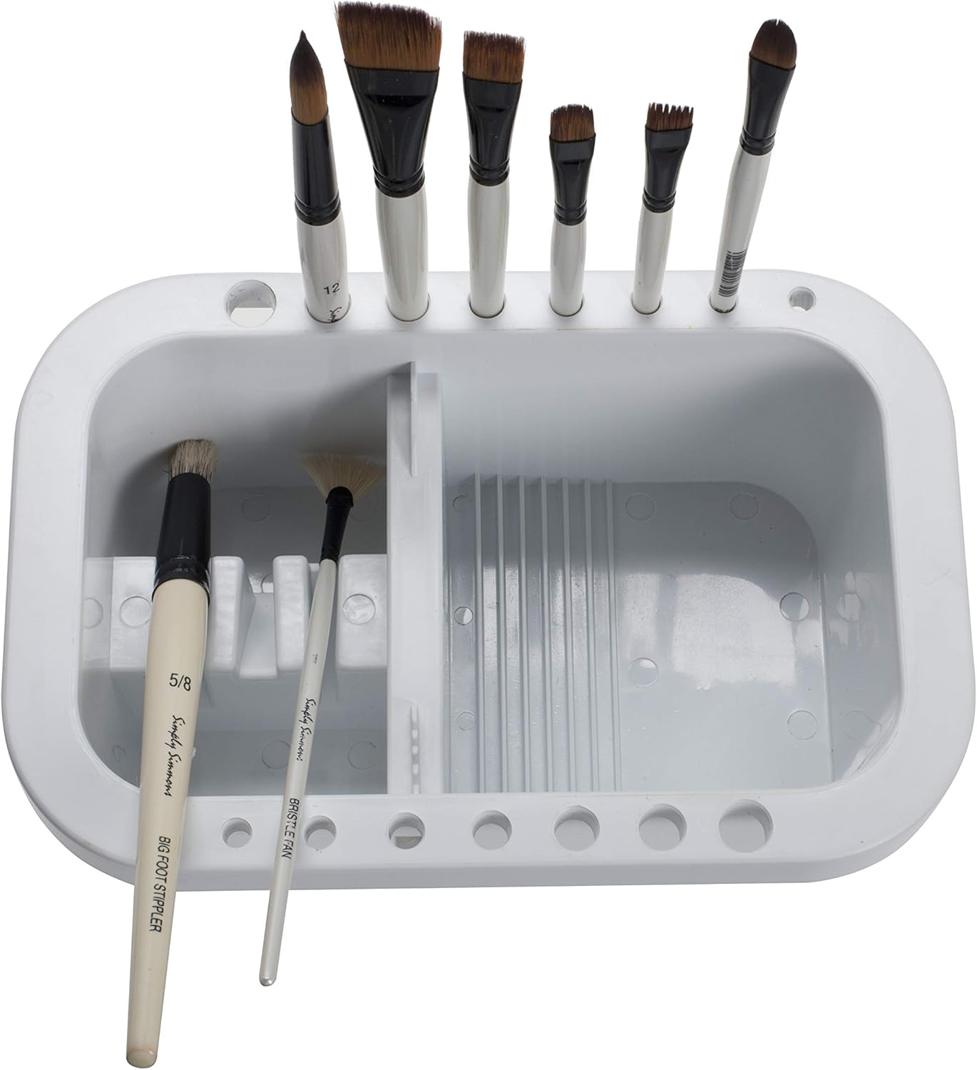 Jerry's Artarama Multi-purpose Brush Washer and Basin with Palette - Portable, Collapsible, Easy to Clean - Ideal for Acrylic, Watercolor, and Oil Paint - Includes Brush Rest, Water Storage